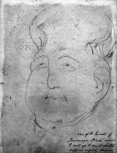 Una cabeza visionaria de William Blake